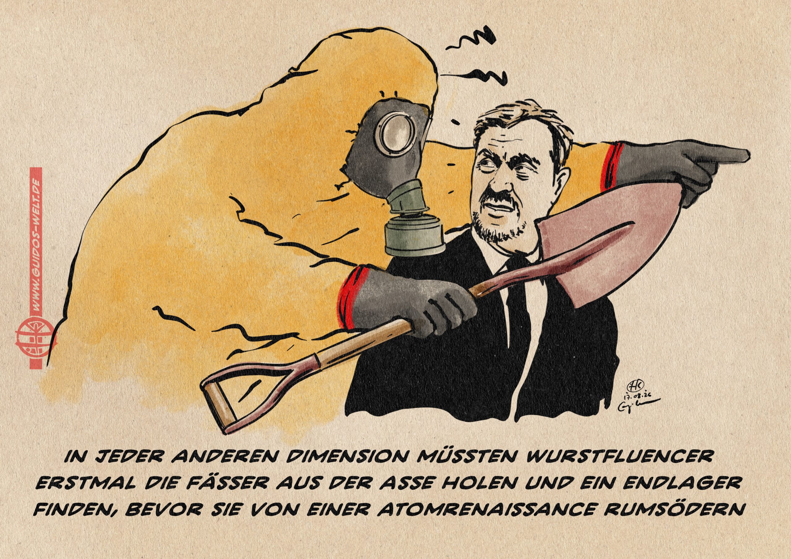 Das verstrahlte södern des Wurstfluencers